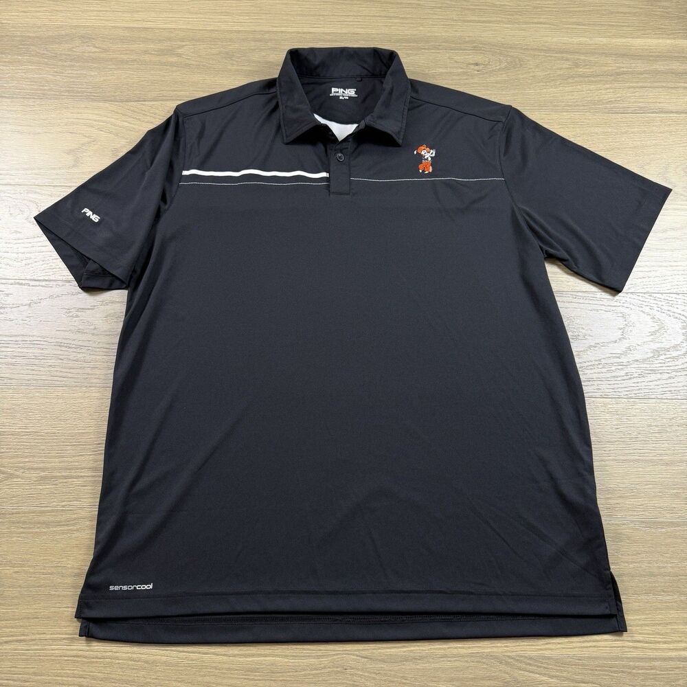 Ping Oklahoma State Cowboys Shirt XL Swinging Pete Logo Performance Vented Golf